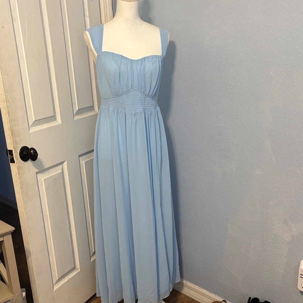 Grace Karin Light Blue Maxi Dress